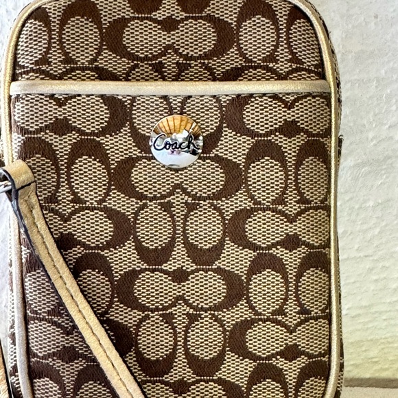 Coach Zip Wristlet Khaki Multi Pouch SV/Khaki/Metallic - Picture 12 of 12